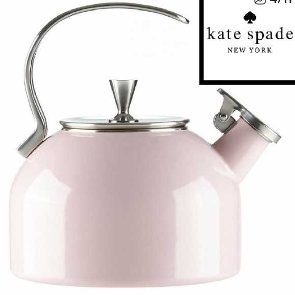 NWT Kate Spade Whistling Tea Kettle Blush Pink - Picture 3 of 7